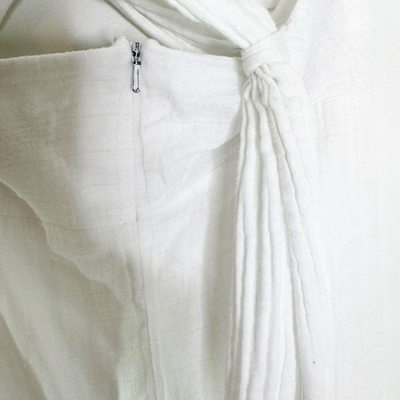 Just BEE Queen Harlow Dress White Cutout One Shoulder Maxi Size M - Picture 12 of 16